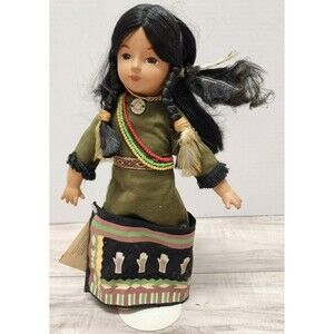Native American Sandy Dolls "The Osage Nation" w Tag and Stand 12"